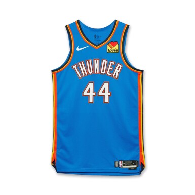 View full screen - View 1 of Lot 19. Nikola Topic Oklahoma City Thunder 2026 NBA Playoffs Western Conference Round 1 Game Worn Icon Edition Jersey | Game 1 | Matched to 2 Games.
