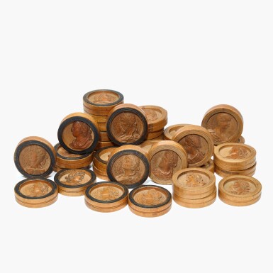 View full screen - View 1 of Lot 75. Gaming Counters | A group of thirty-six counters, Eger, mid-17th century.