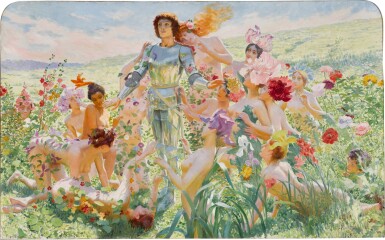 View full screen - View 1 of Lot 66. GEORGES ROCHEGROSSE | LE CHEVALIER AUX FLEURS.