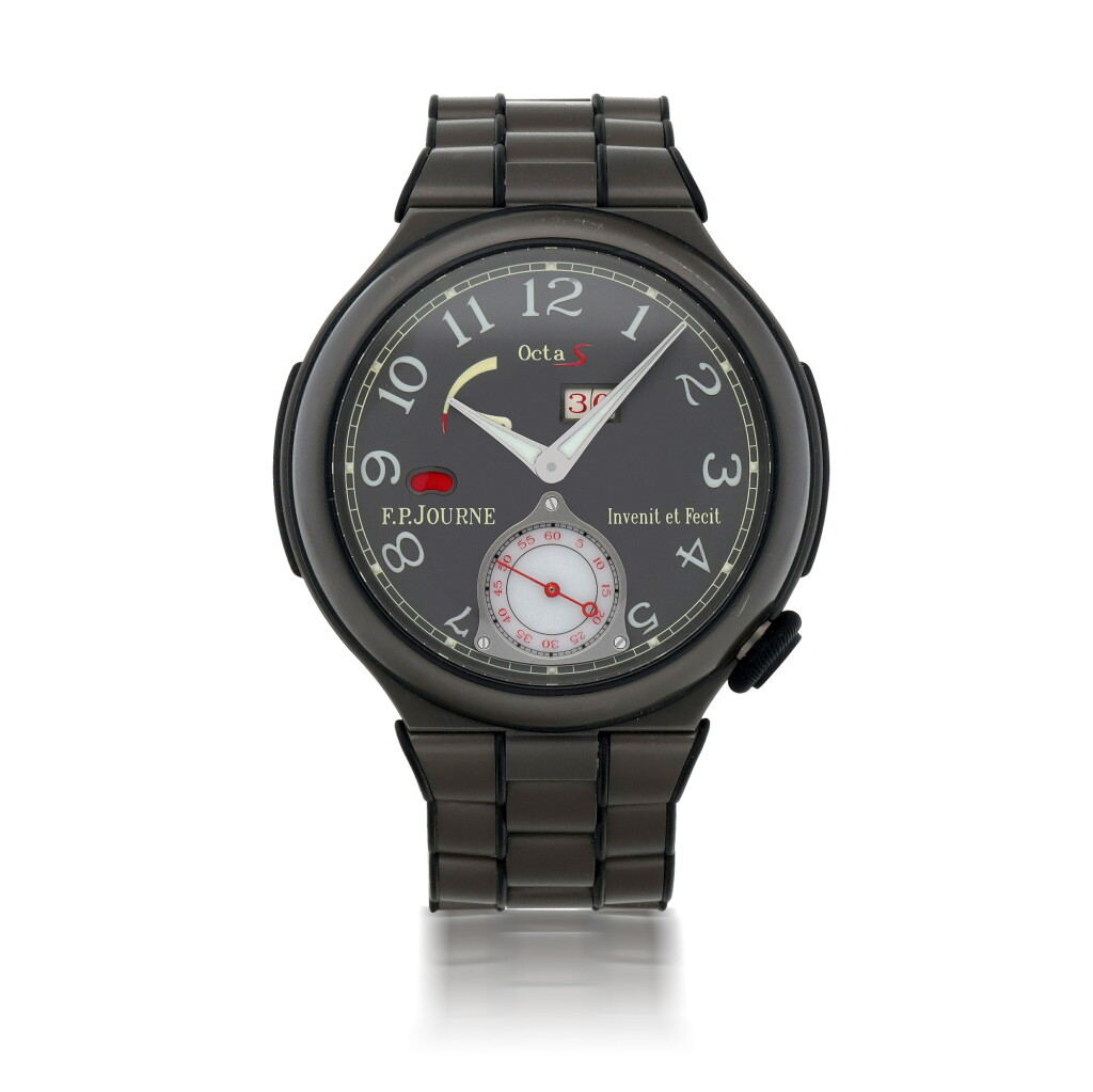 View full screen - View 1 of Lot 325. OCTA SPORT TITANIUM WRISTWATCH WITH DIGITAL DATE DISPLAY, BRACELET, DAY/NIGHT AND POWER RESERVE INDICATION.
