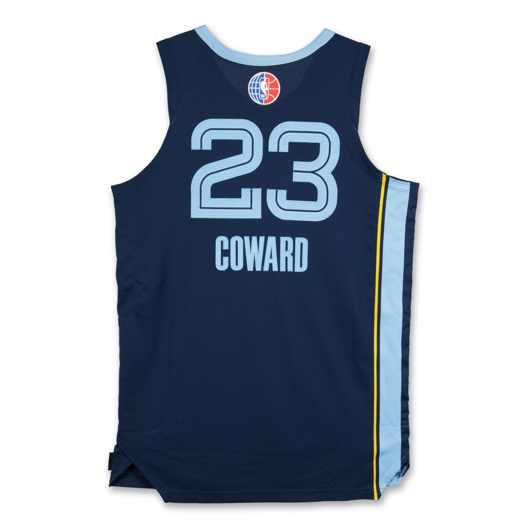View full screen - View 1 of Lot 7. Cedric Coward ‘London Game’ Memphis Grizzlies 2025-2026 Game Worn Icon Edition Jersey.