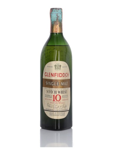 View full screen - View 1 of Lot 124. Glenfiddich 10 Year Old 86 Proof NV (1 Bottle 4/5 Quart).