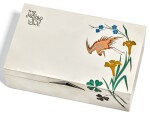 A RUSSIAN SILVER AND ENAMEL CIGAR BOX, GRACHEV BROTHERS, ST PETERSBURG, CIRCA 1880