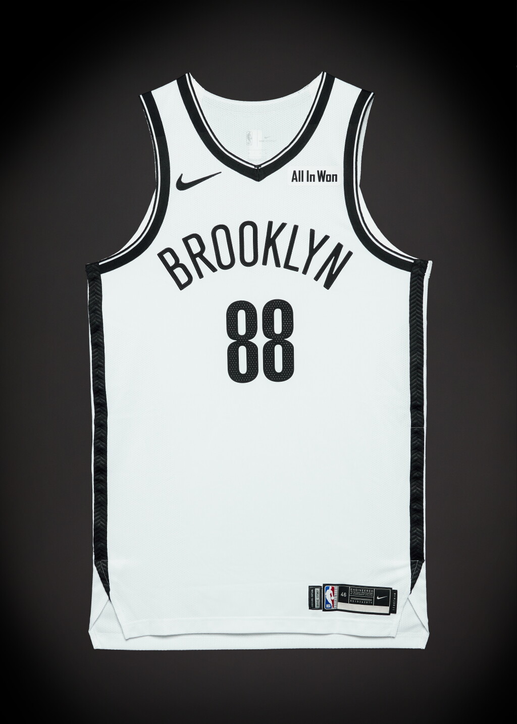 View full screen - View 1 of Lot 42. Nolan Traoré ‘Rookie Debut’ Brooklyn Nets 2025-2026 Game Worn Association Edition Jersey.