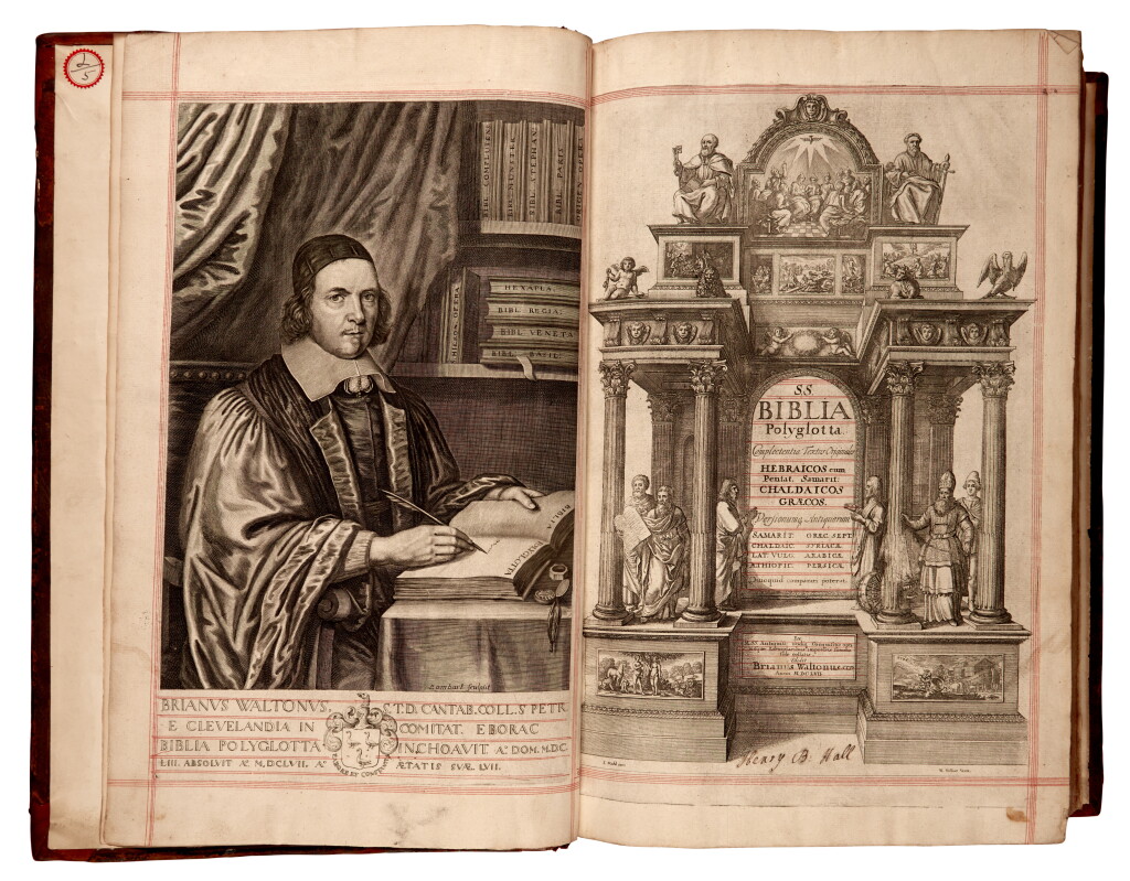 View full screen - View 1 of Lot 5. Bible, Polyglot, edited by Walton, London, 1655-1657, 6 volumes, calf.