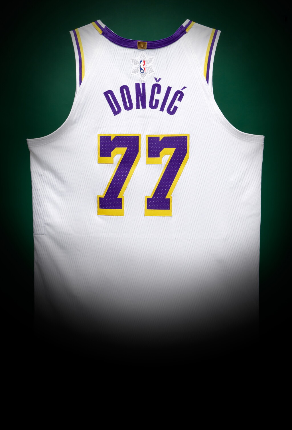 View full screen - View 1 of Lot 6. Luka Dončić 'Christmas Day' Los Angeles Lakers 2025-2026 Game Worn Association Edition Jersey .