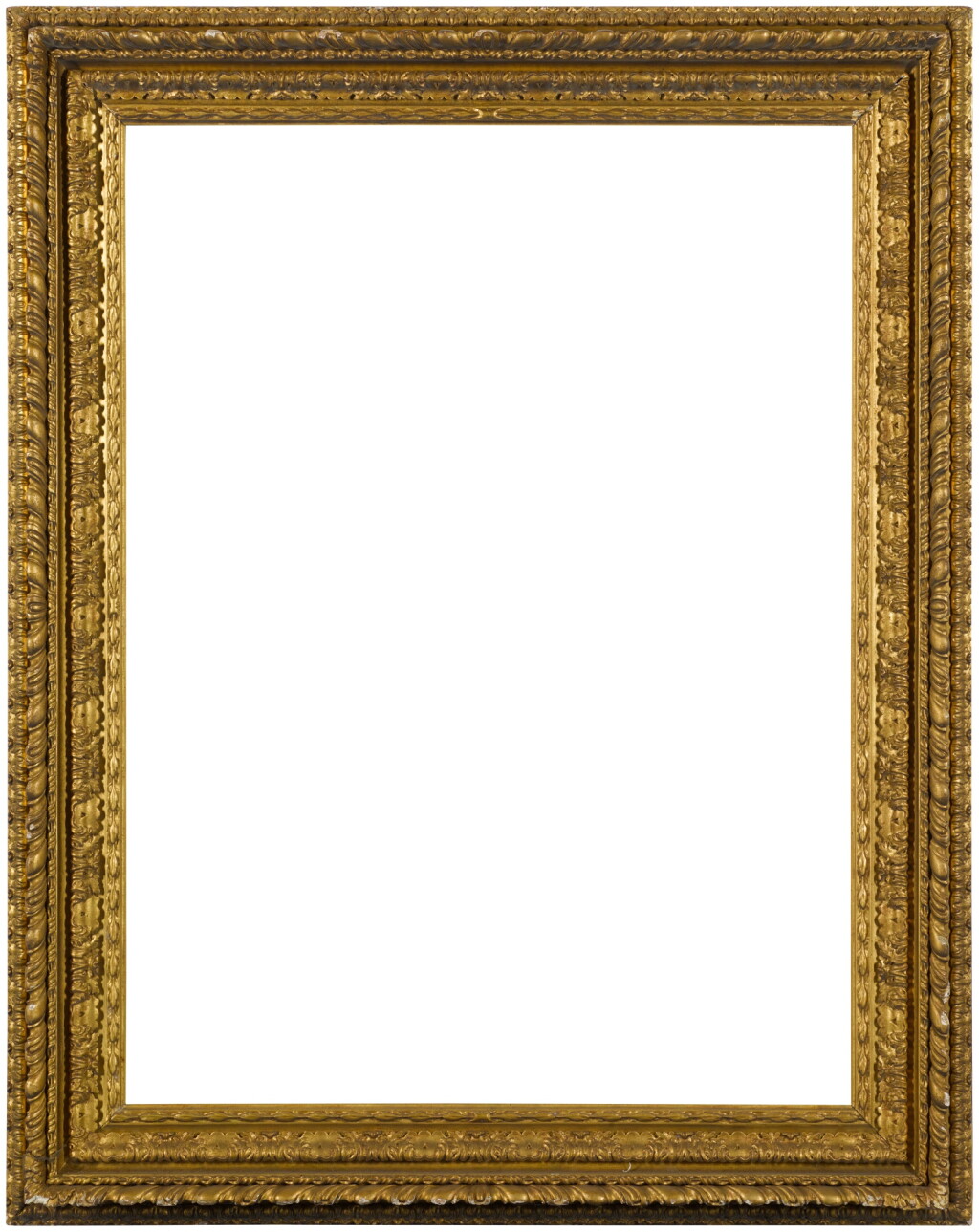 View full screen - View 1 of Lot 102. A fine 18th-century British 'Carlo Maratta' carved giltwood frame; 'full Carlo' with five orders of ornament.