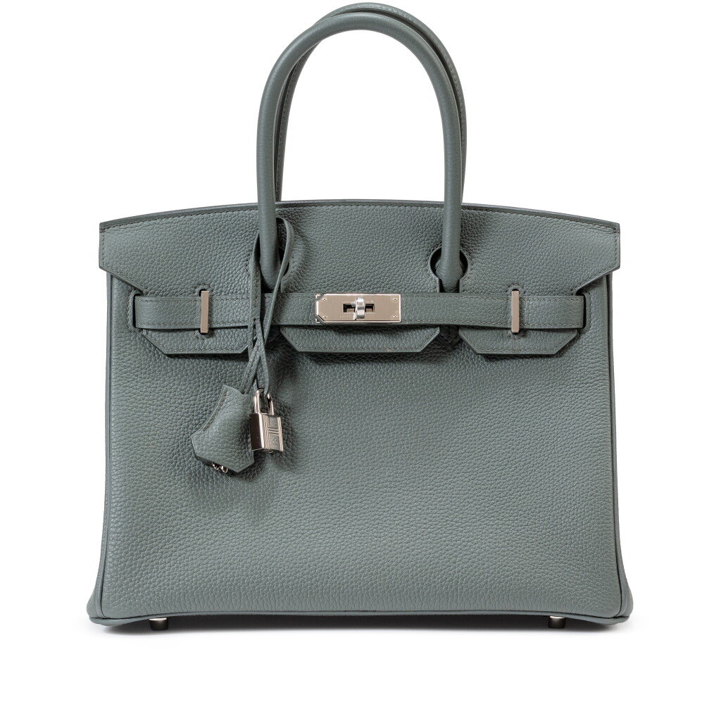 View full screen - View 1 of Lot 422. Vert Amande Togo Birkin 30 Palladium Hardware, 2022.