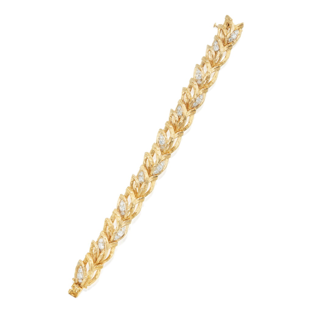 View full screen - View 1 of Lot 64. GOLD AND DIAMOND BRACELET, VAN CLEEF & ARPELS, FRANCE.