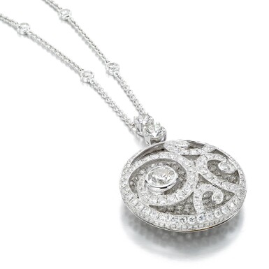 View full screen - View 1 of Lot 138. Graff | Diamond 'Diamond on Diamond' necklace.
