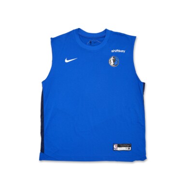 View full screen - View 1 of Lot 36. Kyrie Irving Dallas Mavericks 2024 NBA Finals Game Issued Sleeveless Shooting Shirt.