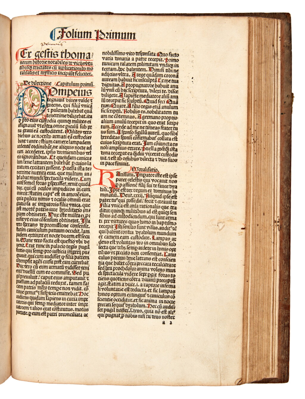 View full screen - View 1 of Lot 199. Guillermus, Postilla super Epistolas, Basel, 1489, contemporary half stamped calf.