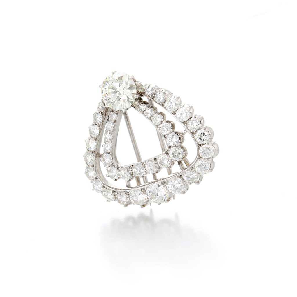 Spilla Fermasoldi Gucci Vintage A Forma Di Vela Attorcigliata, Anni '70 - Foto 1