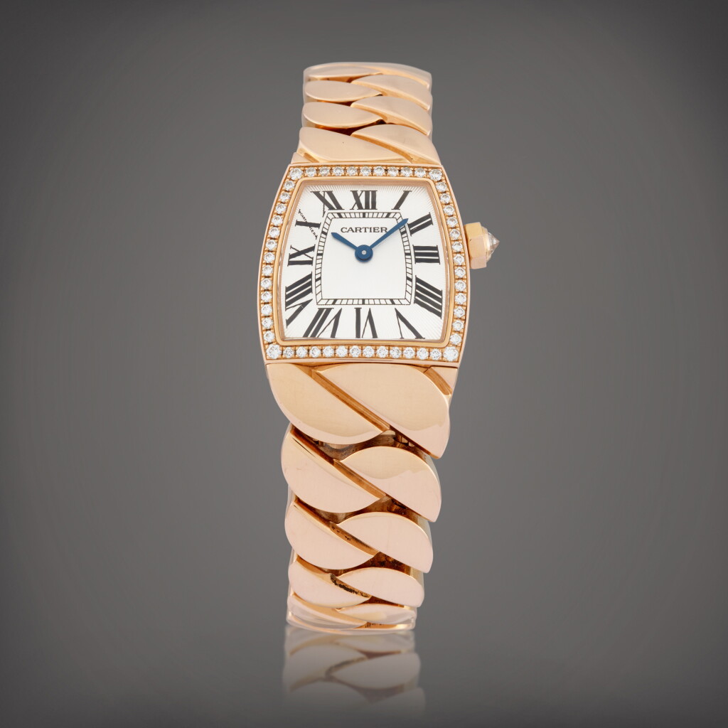 View full screen - View 1 of Lot 134. La Dona, Reference 2904 | A pink gold and diamond-set bracelet watch | Circa 2005.