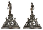 Firedogs with Vulcan and Venus Marina: a pair