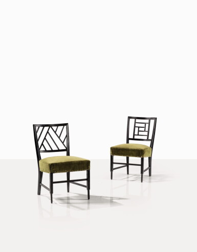 View full screen - View 1 of Lot 26. Paire de chaises.