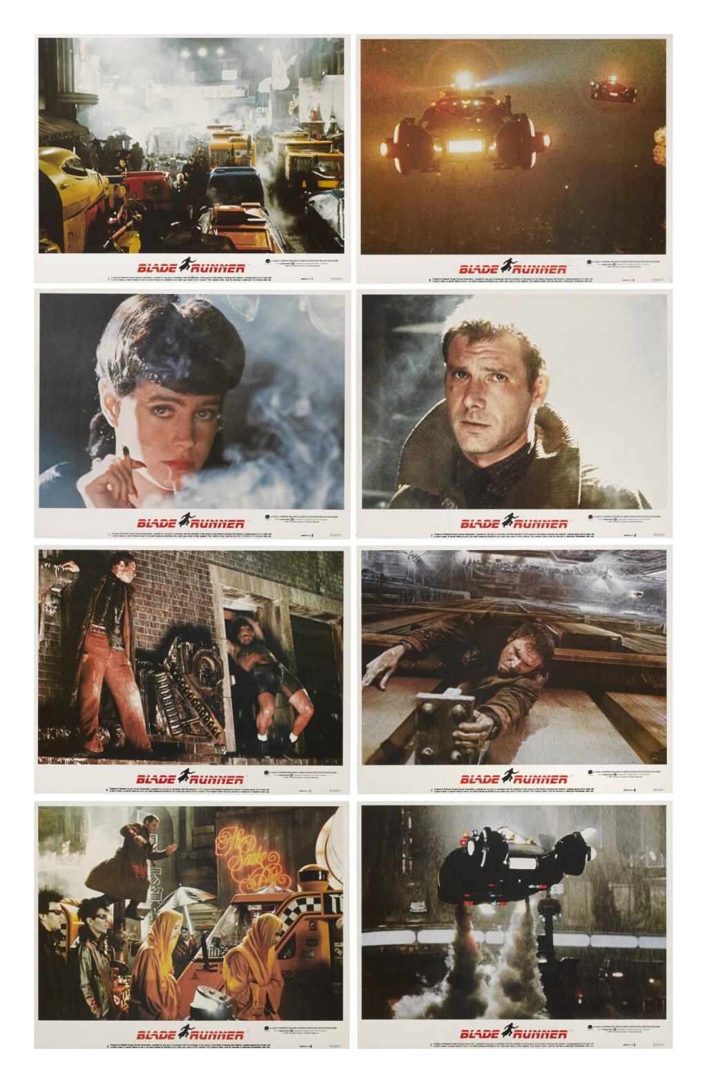 View full screen - View 1 of Lot 77. Blade Runner (1982), set of 8 lobby cards, US.