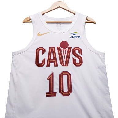 View full screen - View 1 of Lot 99. Darius Garland Cleveland Cavaliers 2023-2024 Game Issued Association Edition Jersey.