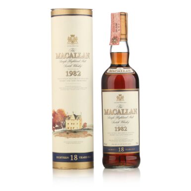 View full screen - View 1 of Lot 30. The Macallan 18 Year Old 43.0 abv 1982 (1 BT 70cl).
