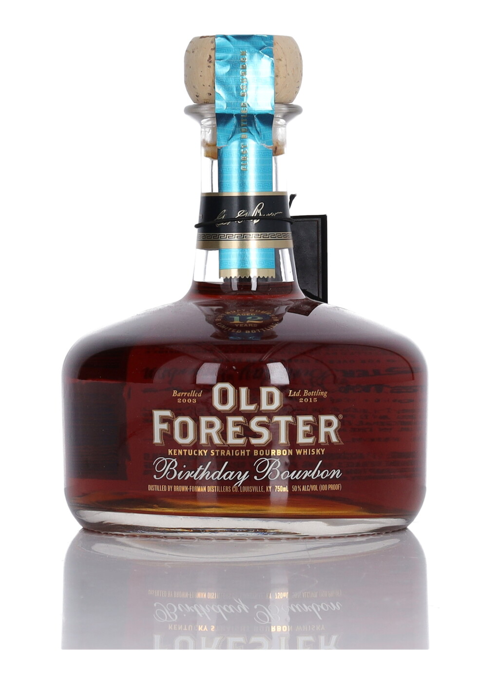 View full screen - View 1 of Lot 237. Old Forester 12 Year Old Birthday Bourbon 2015 Release 100 Proof 2003 (1 Bottle 75cl).