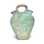 A green patinated Roman style marine amphora vase, 20th century