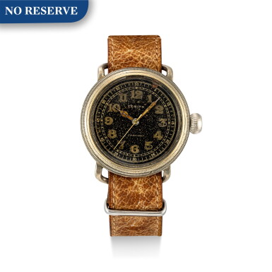 View full screen - View 1 of Lot 618. ZENITH | SPECIAL, A CHROME PLATED METAL WRISTWATCH, MADE IN 1937.