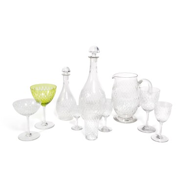 View full screen - View 1 of Lot 53. A BACCARAT CUT-GLASS 'PARIS' PATTERN PART TABLE SERVICE, 20TH CENTURY .