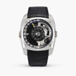 Klepcys Moon | A unique titanium semi-skeletonised wristwatch with retrograde hours and date, Circa 2015