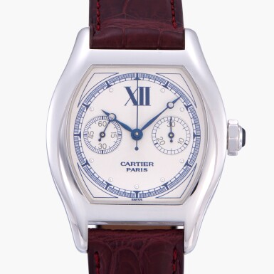 View full screen - View 1 of Lot 4. Tortue Chronograph Monopoussoir 'CPCP', Reference 2396 | A white gold single-pusher chronograph wristwatch | Circa 2000.