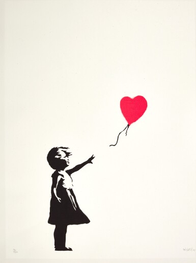 View full screen - View 1 of Lot 11. BANKSY | GIRL WITH BALLOON .
