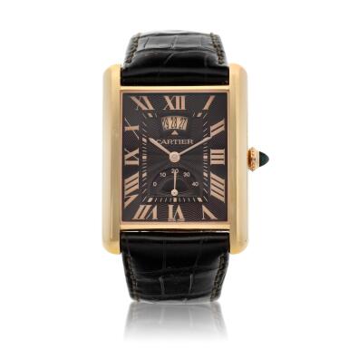 View full screen - View 1 of Lot 131. Reference 3185 Tank XL A pink gold wristwatch with date and power reserve indication, Circa 2011 .