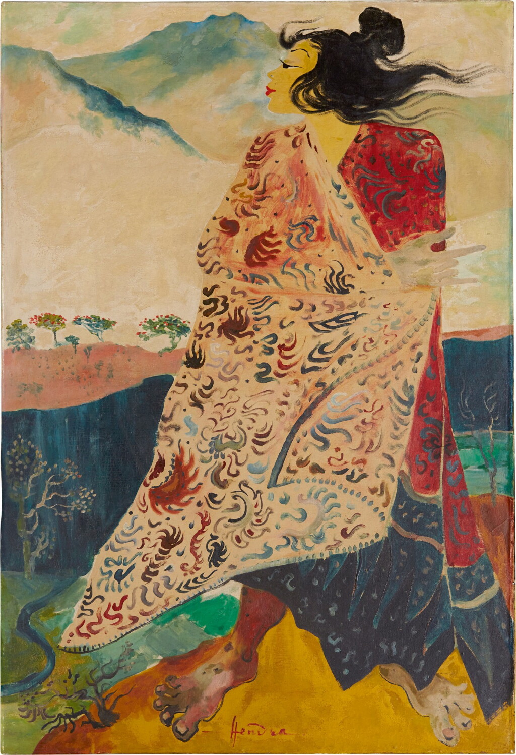 View full screen - View 1 of Lot 1061. Hendra Gunawan 亨德拉·古拿溫 | Woman with Batik Robe 身穿蠟染布的女人.
