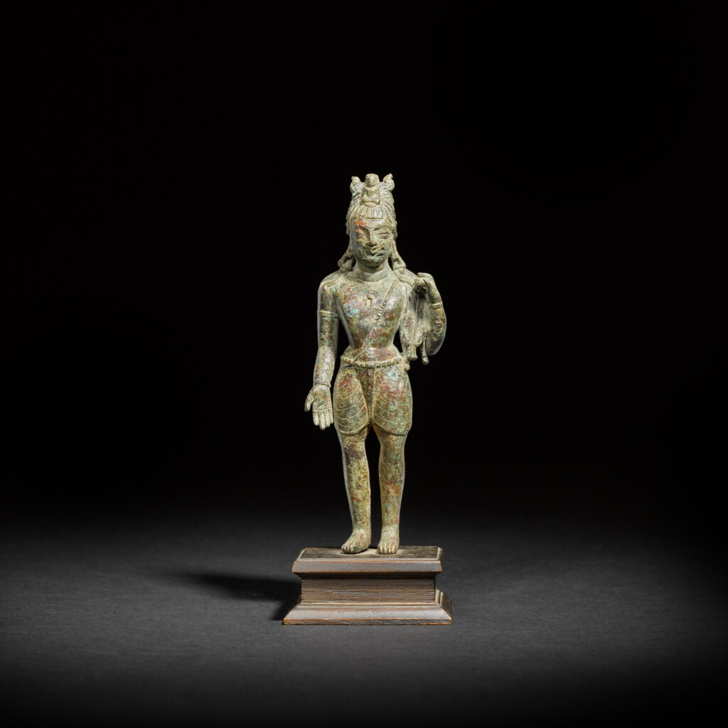 View full screen - View 1 of Lot 806. A silver-inlaid copper alloy figure of Lokanatha, Greater Kashmir region, probably Swat Valley, circa 7th century.