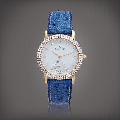 View full screen - View 1 of Lot 729. Villeret, N°1 Montre bracelet en or jaune sertie de diamants avec date | Yellow gold diamond-set wristwatch with date Vers 2003 | Circa 2003.