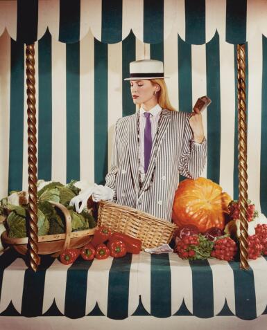 View full screen - View 1 of Lot 123. ANGUS MCBEAN | FASHION FOR PIERRE CARDIN FOR VOGUE, 1984; FASHION STUDY FOR CHRISTIAN DIOR, 1984.