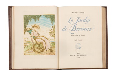 View full screen - View 1 of Lot 111. Le Jardin de Bérénice, 1922. Maroquin orné de Lortic, avec dessins et lettres..