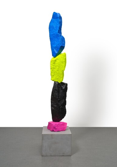 View full screen - View 1 of Lot 596. Purple Black Yellow Blue Mountain.