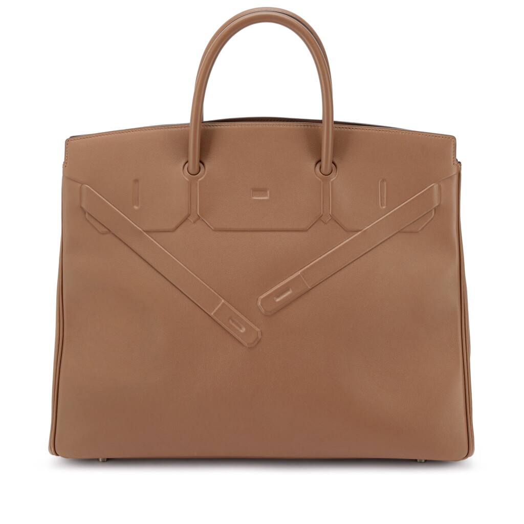View full screen - View 1 of Lot 715. Limited Edition Alezan Evercalf Shadow Birkin 40 Palladium Hardware, 2009.