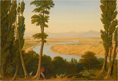 View full screen - View 1 of Lot 442. A view of the Tiber and the Roman Campagna from Monte Mario.