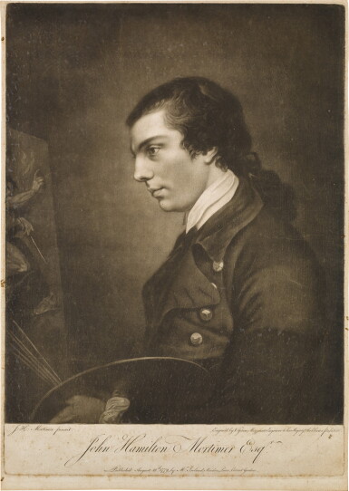 View full screen - View 1 of Lot 178. Portrait of John Hamilton Mortimer, A.R.A. (1740-1779).