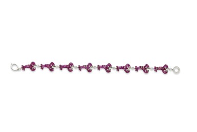 View full screen - View 1 of Lot 72. Ruby and diamond bracelet, 'Lobsters', Michele della Valle.