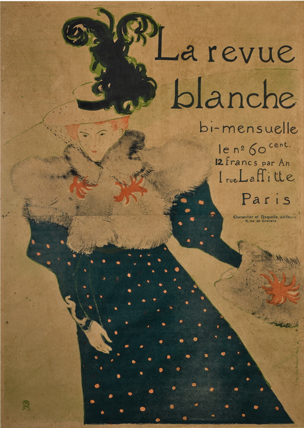 View full screen - View 1 of Lot 138. HENRI DE TOULOUSE-LAUTREC | LA REVUE BLANCHE (W. P16; D. 355; A. 115; ADR. 130).