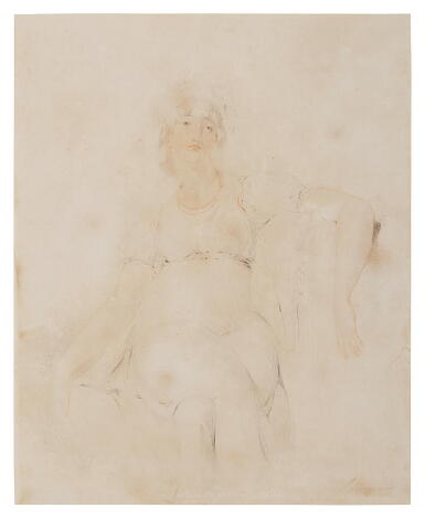 View full screen - View 1 of Lot 104. Portrait of a lady, traditionally identified as Emma, Lady Hamilton (1765-1815).