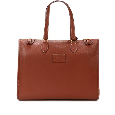 View full screen - View 1 of Lot 645. Frances Patiky Stein's Collection: Gold Togo Shopper, Initials F. P. S.