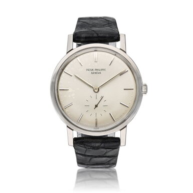 View full screen - View 1 of Lot 10. Reference 3466 Calatrava | A stainless steel automatic wristwatch, Circa 1970.