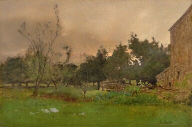 View full screen - View 1 of Lot 239. Back of the Old Barn, Montclair, NJ.