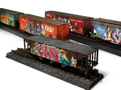 View full screen - View 1 of Lot 5. TIM CONLON | Five B-Boy G Scale Trains, 2020..