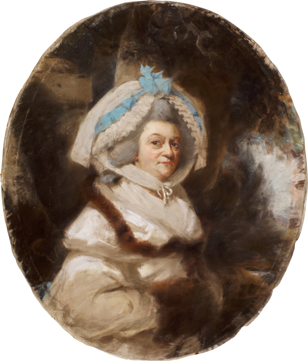 View full screen - View 1 of Lot 266. Portrait of a lady in a wooded landscape .