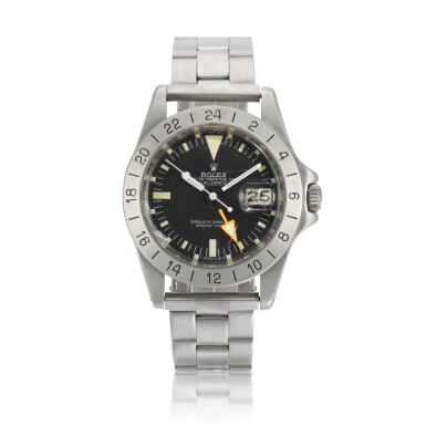View full screen - View 1 of Lot 7. 'Steve McQueen' Explorer II, Ref 1655 Stainless Steel Wristwatch With 24-hour Indication, Date And Bracelet Circa 1981.