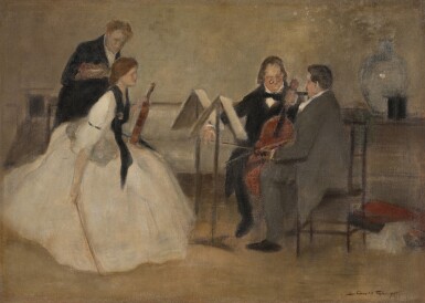 View full screen - View 1 of Lot 887. The Rehearsal- a study.